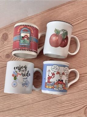 NWOT.  4 Fun Coffee Mugs